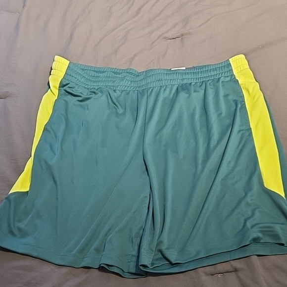 Tek Gear Athletic Shorts Green and Yellow Moisture-Wicking - Picture 1 of 16